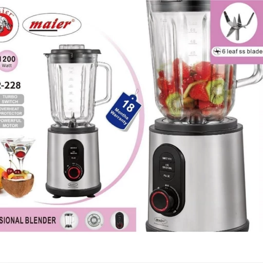 مخلوط کن حرفه ای پر قدرت و کیفیت عالی مایر 1200وات مدل mr_228