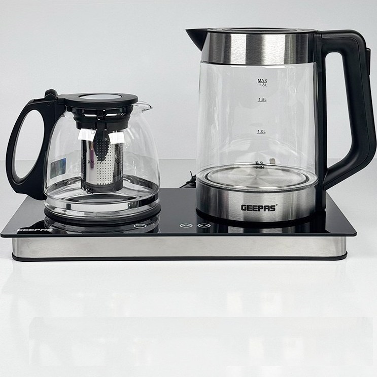 چای ساز جیپاس مدل GTM38065 ظرفیت ۱.۸ لیتر با کتری شیشه ای
